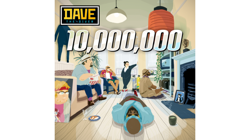 DAVE THE DIVER 一千萬套銷量官方紀念圖